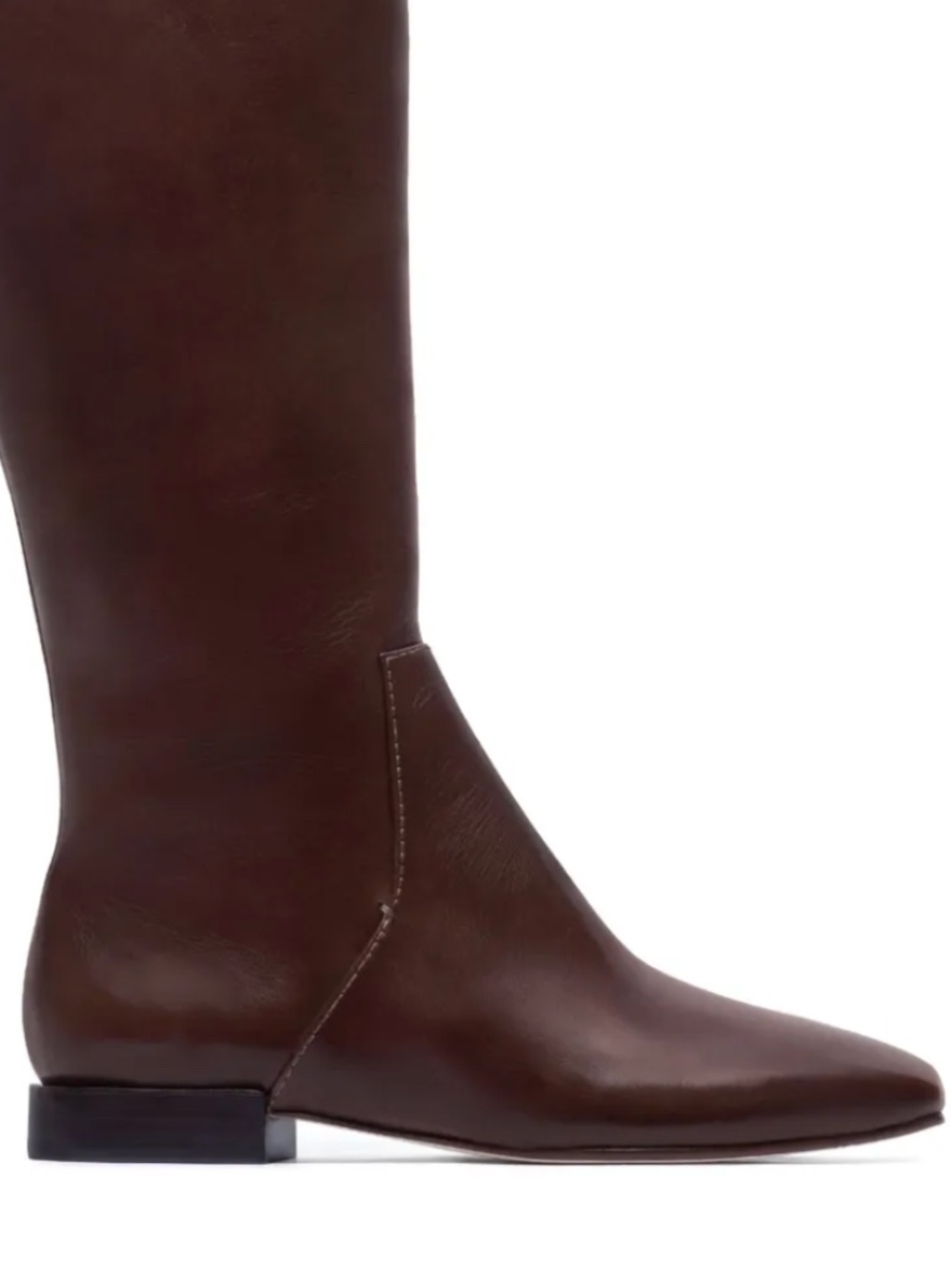 Bernardo Barnes Brown Leather Knee High Square Toe Flat Riding Boots Womens 11 - Picture 5 of 7